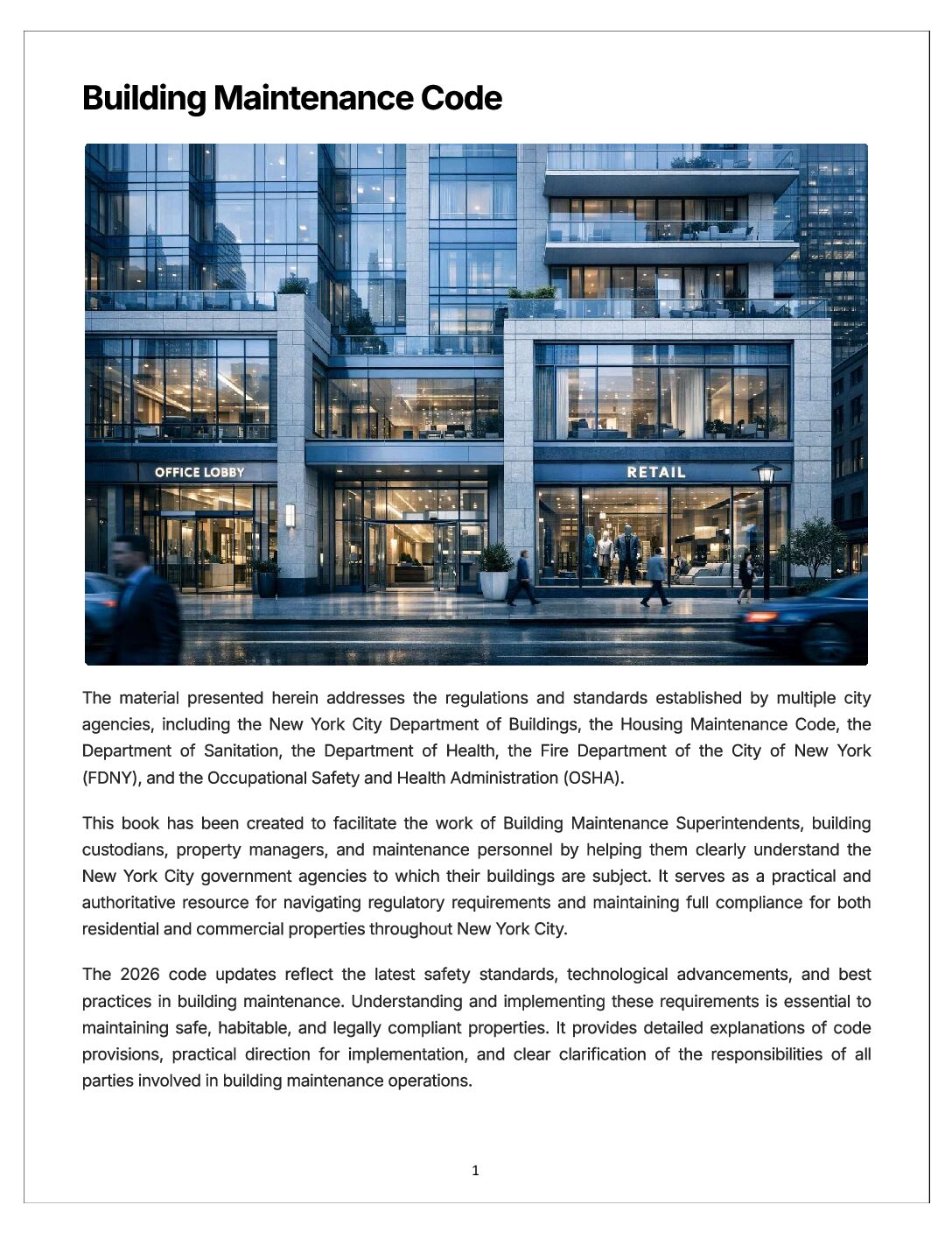 Building Maintenance Code: Principles, Compliance, and Practice (NYC Edition) - Image 2